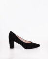 Zapato ante negro tacón medio