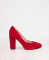 Zapato salón tacón alto rojo