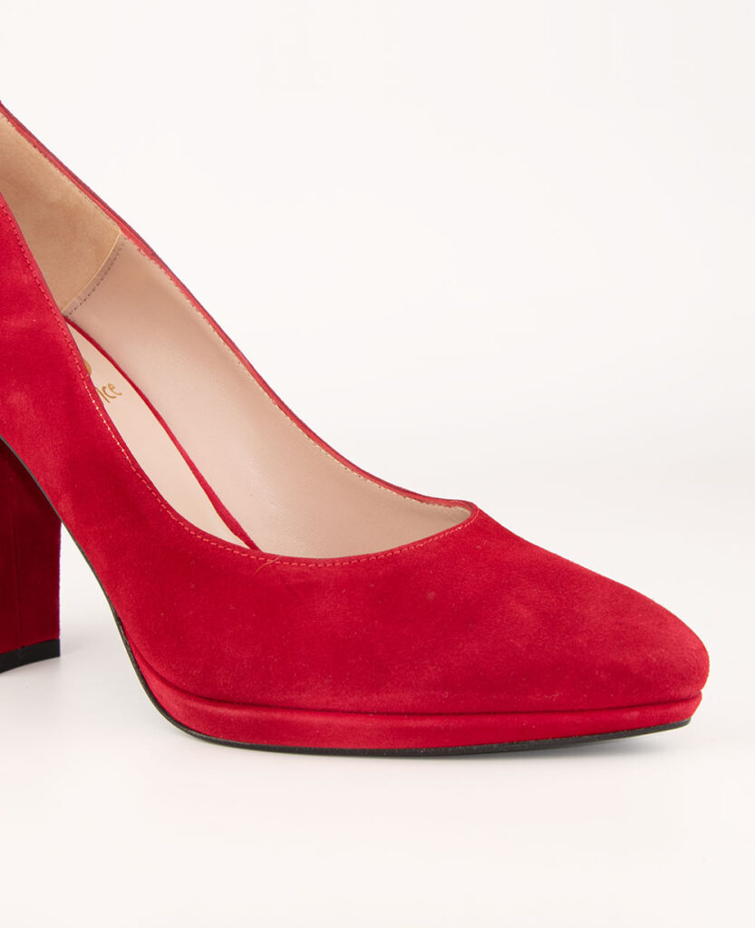 Sandalias Super Altas De Tacón Y Plataforma En Color Rojo
