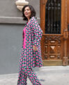 Chaqueta Diana rombos rosa