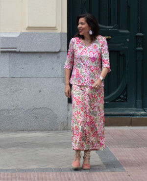 Falda Ikat rosa