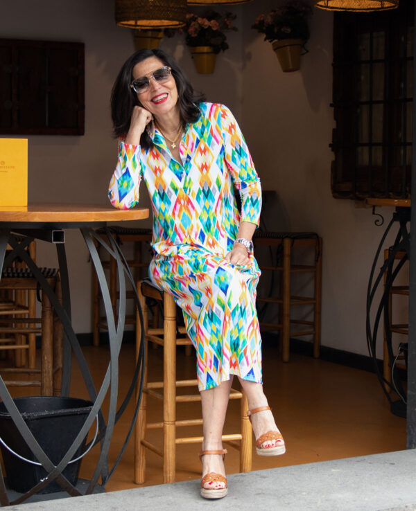 Vestido camisero étnico
