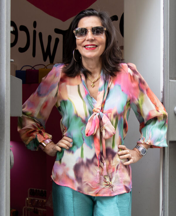 Blusa lazada multicolor