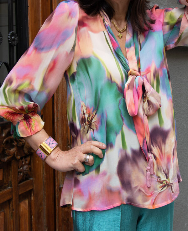 Blusa lazada multicolor