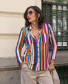 Camisa punto rayas multicolor