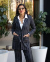 Rayas gris Chaqueta