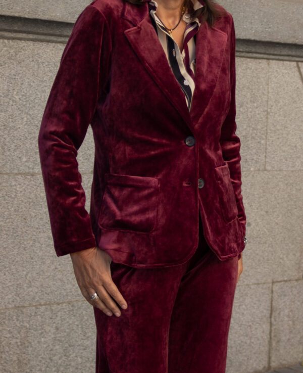 Terciopelo granate blazer