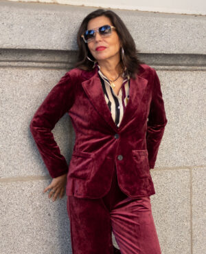 Terciopelo granate blazer