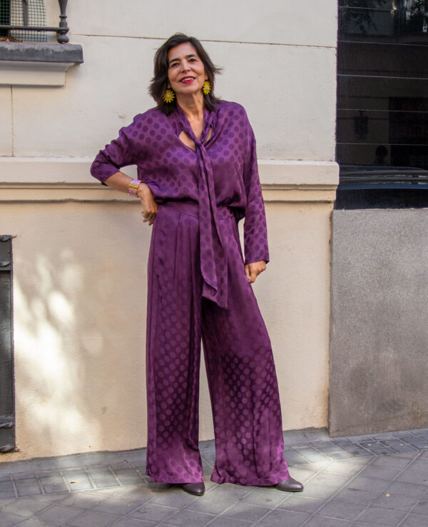 Isabel pantalón palazzo púrpura