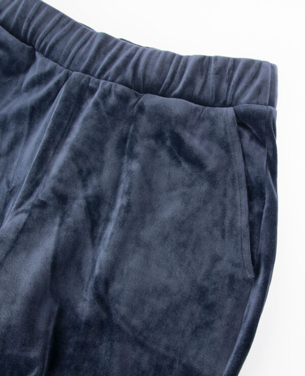 Terciopelo azul pantalón
