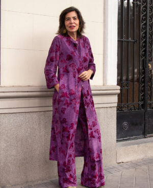 Kora chaqueta larga púrpura