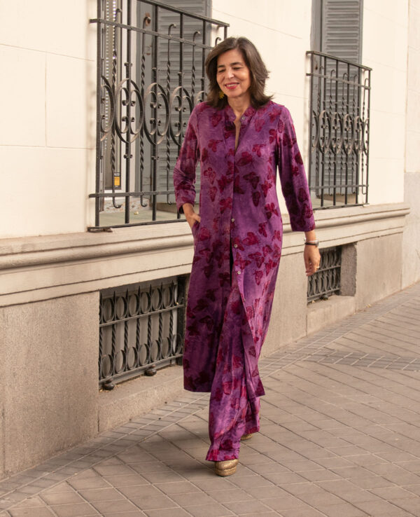 Kora chaqueta larga púrpura