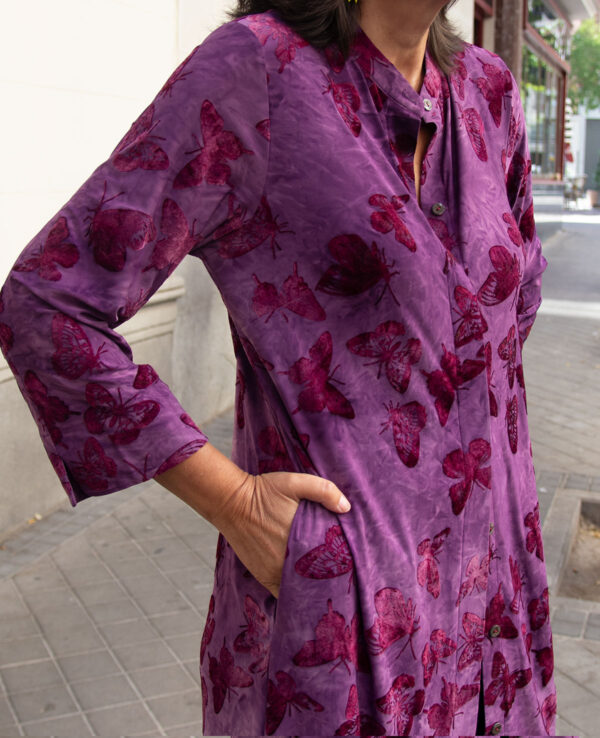Kora chaqueta larga púrpura