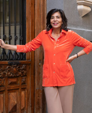 Camisa terciopelo naranja