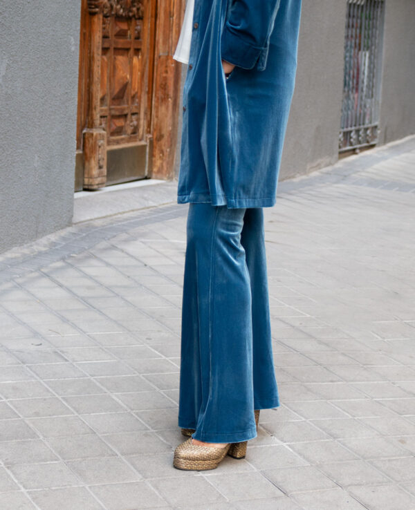 Sara pantalón terciopelo azul