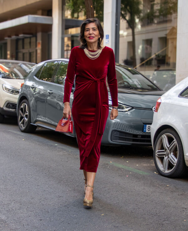 Vestido Viviana granate