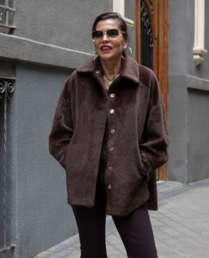 Chaquetón pelo marrón