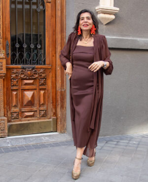 Vestido Gina marrón