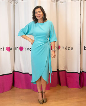 Vestido Salomé turquesa