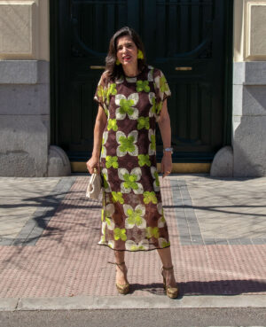 Vestido flor crochet