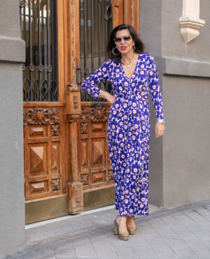 Vestido Romina flor azul