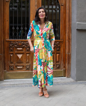 Vestido camisero multicolor