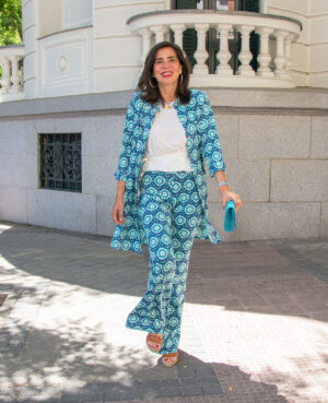 Diana pantalón estampado azul