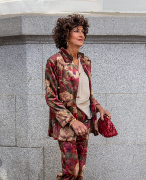 Terciopelo flores blazer