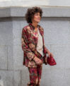 Terciopelo flores blazer