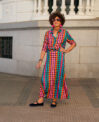 Onda multicolor falda midi