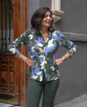 Camisa hojas verde