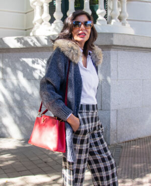 Chaqueta de punto cello pelo