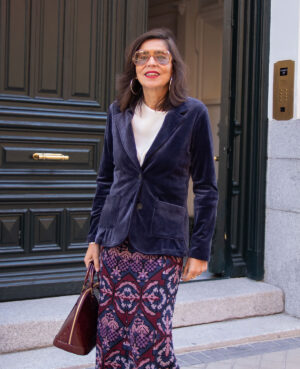 Chaqueta terciopelo azul
